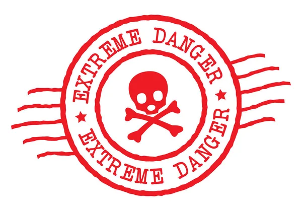 Timbre Vecteur Danger Extrême — Image vectorielle