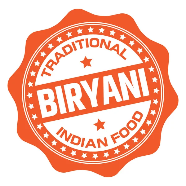 Indische Lebensmittelmarke Biryani — Stockvektor