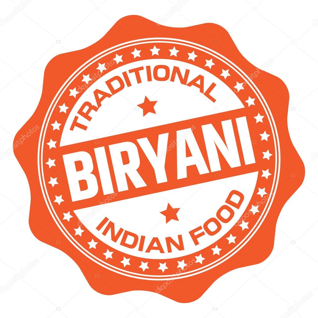 Indian Food Biryani Stamp