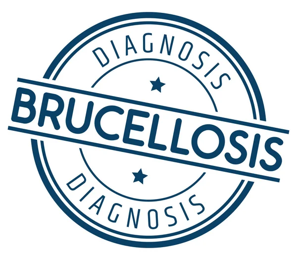 Diagnose Brucellose Blauwe Vectorzegel — Stockvector