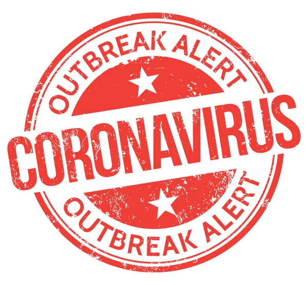 Coronavirus Peringatan Wabah Stamp Vektor - Stok Vektor