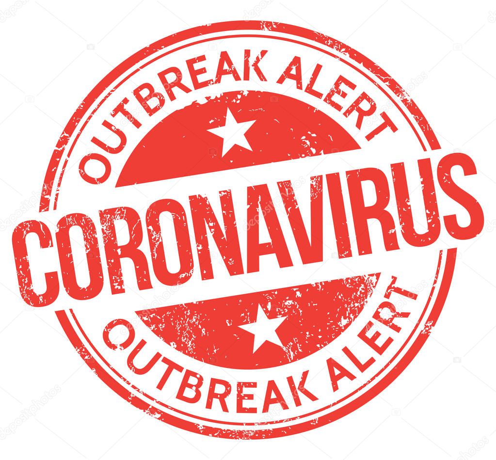 Coronavirus. Outbreak Alert. Vector Stamp.