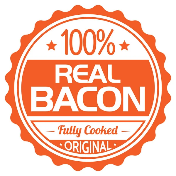 100 Bacon Rótulo Vetor —  Vetores de Stock