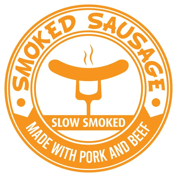 Smoked Sausage Vector Icon — Stock Vector