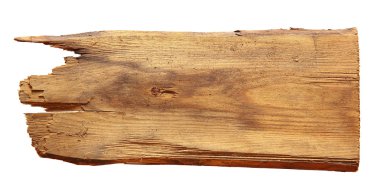 Beyaz arkaplanda izole edilmiş eski tahta tahtalar.