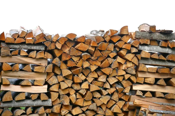 Стек дров. велика купа дров для печі, фон . — стокове фото