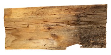 Beyaz arkaplanda izole edilmiş eski tahta tahtalar.