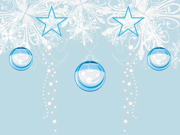 Fili di lame di Natale sullo sfondo azzurro — Vettoriale Stock