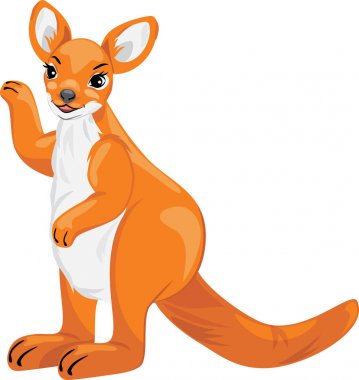 Neşeli bebek kanguru