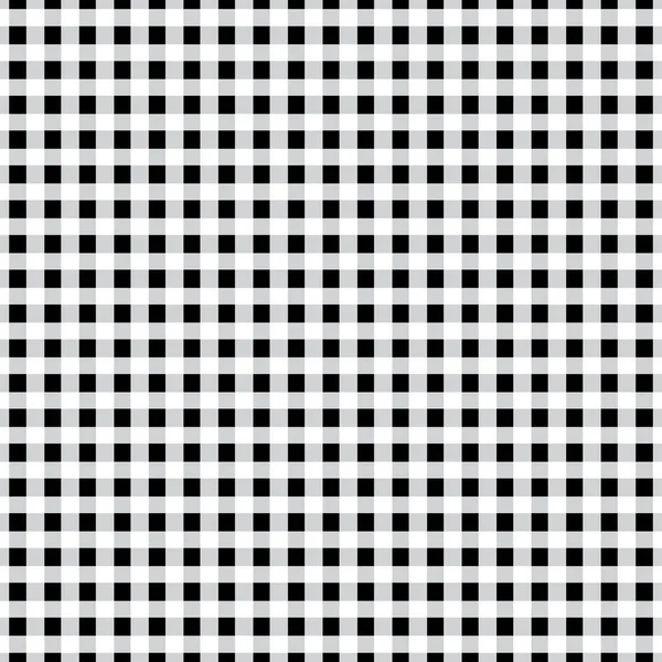 Seamless Checkered Black White Pattern — Stock Vector