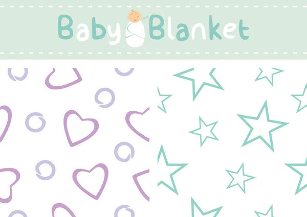 Nahtlose Muster Für Babydecken Design — Stockvektor