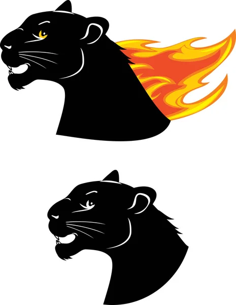 Vedoucí Black Panther Znak Pro Design — Stockový vektor