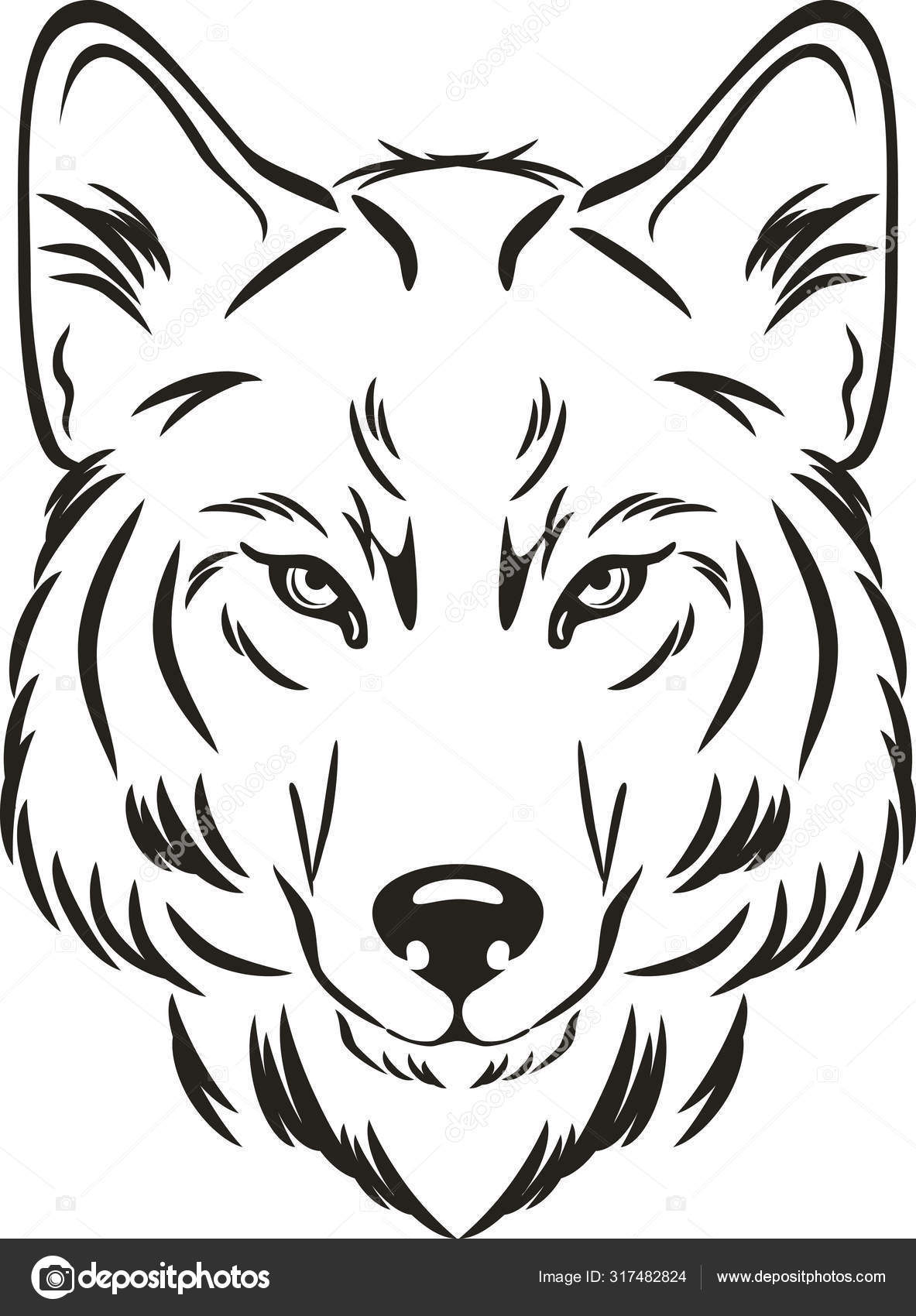 Wolf Head Outline