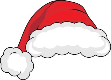 Noel Baba şapkası beyazda izole edilmiş