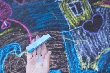 Okul çocuk çizimleri tebeşir