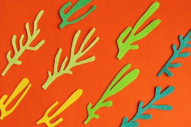 Kağıt model renkten el yapımı kaktüs