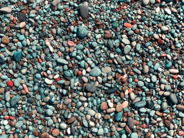 Feuchte Kieselsteine am Strand. — Stockfoto