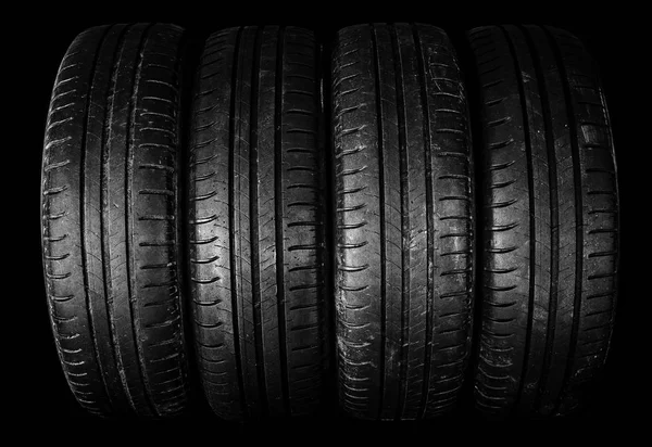 검은 오래 된 타이어. — 스톡 사진