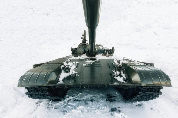 Tank swept snow. — Stock Photo, Image