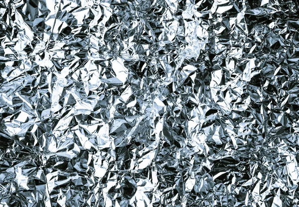 Alimentos de papel de aluminio arrugado . — Foto de Stock