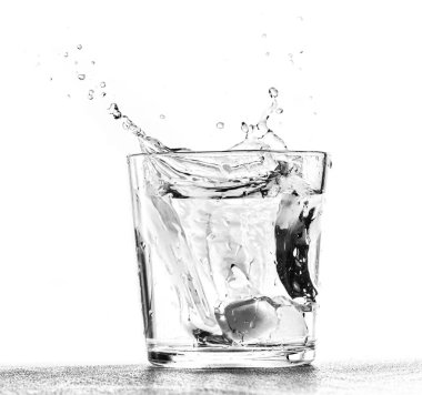 Su cam sıçraması.