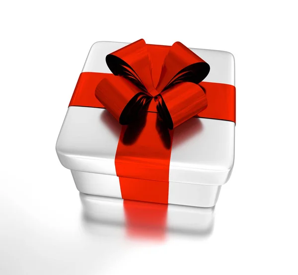 Caja de regalo blanca. —  Fotos de Stock