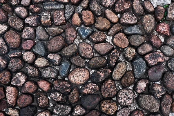 Vieja Carretera Rocosa Áspera Primer Plano Camino Piedras Diferentes Tamaños — Foto de Stock