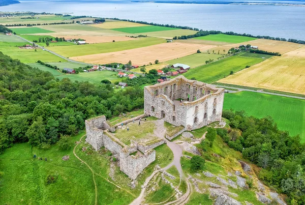 Brahehus Burg Luftaufnahme Aus Dem Sommer — Stockfoto