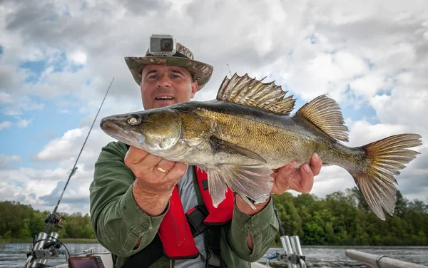 Zanderfischen August — Stockfoto