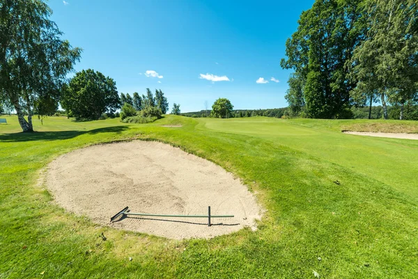 Sommerblick Über Den Schwedischen Golfplatz — Stockfoto