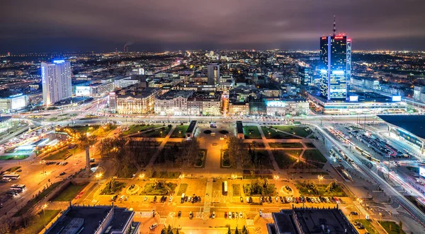 Warsaw Polonia Noviembre 2019 Vista Aérea Del Centro Varsovia Por — Foto de Stock