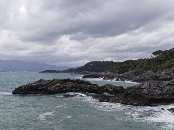 Tellaro Lerici Arasındaki Kıyı Şeridinin Ayrıntıları — Stok fotoğraf