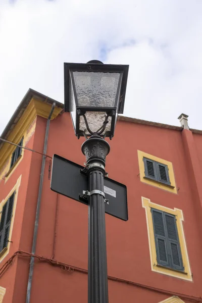 Részlet Régi Utcai Lámpa Bonassola Olaszország — Stock Fotó