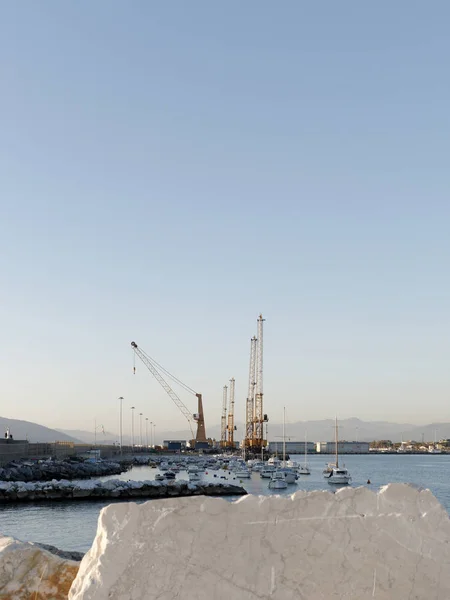 View of marina di carrara harbour — Stock Photo, Image