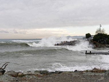 genova pegli fırtınada detay