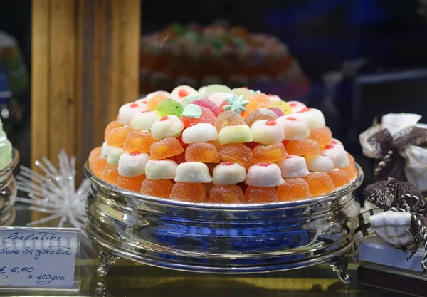 Muitos gelatina de frutas coloridas — Fotografia de Stock