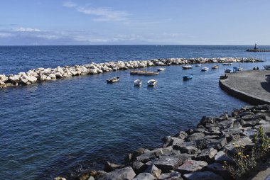 Napoli Körfezi'nin çok güzel görünümü