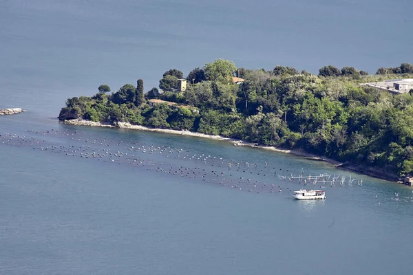 Luftaufnahme der Insel Palmaria vom Muzzerone-Berg — Stockfoto