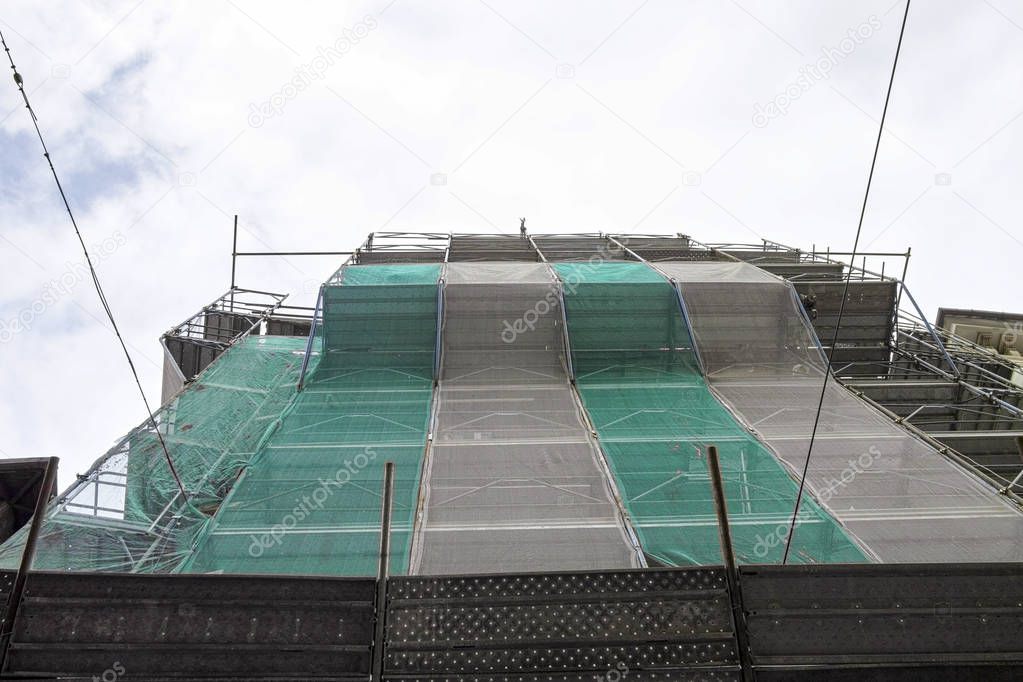 scaffolding in the town of salerno