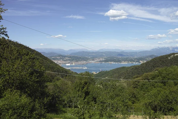 Sehr schöne Aussicht auf den Golf von La Spezia — Stockfoto