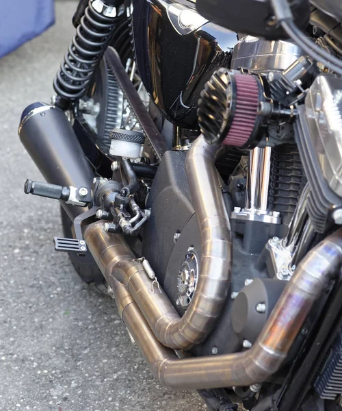 Деталь моторного мотоцикла — стокове фото