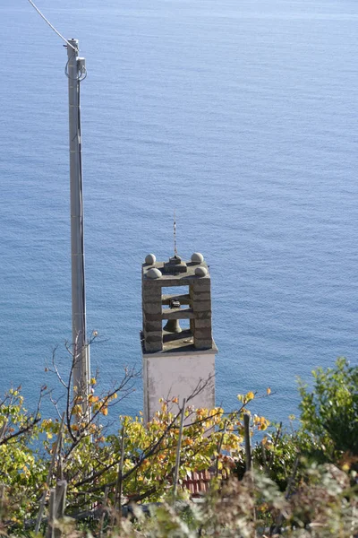 Clockbell in fossola Cinque Terre National park. Locality: La Sp — Stock Photo, Image