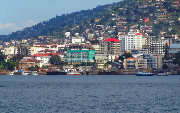 Freetown the harbour of sierra leone — Stock Photo, Image