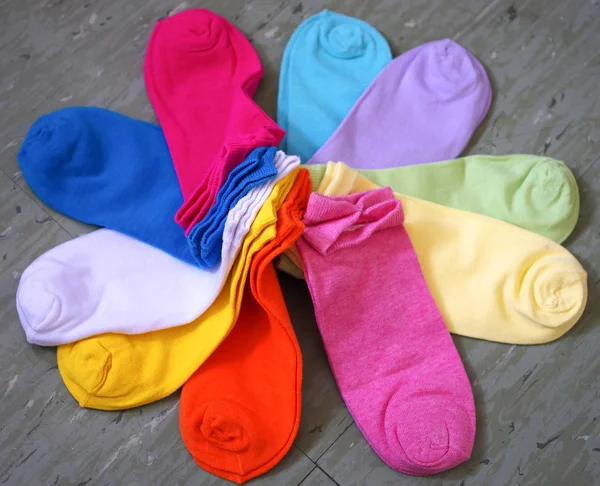 Detalle de calcetines de colores — Foto de Stock