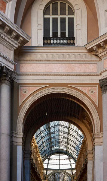 Cúpula Cristal Galería Comercial Galleria Vittorio Emanuele Milán Italia — Foto de Stock