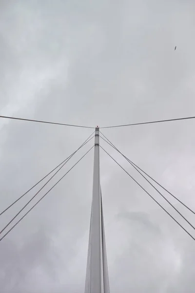 Detail Suspension Bridge Town Spezia — Stock Photo, Image