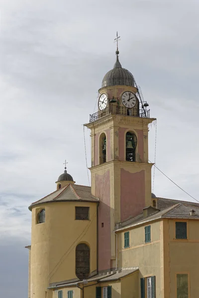 Malerische Mittelmeerküste Blick Auf Die Stadt Camogli Ligurien Italien — Stockfoto