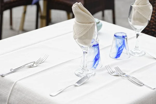 Detail Table Restaurant Italy — Stock Photo, Image