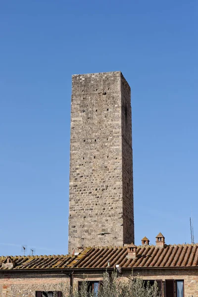 Nagyon szép villagge nevezett san gimignano — Stock Fotó