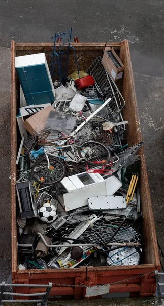 metal garbage in a garbage factory